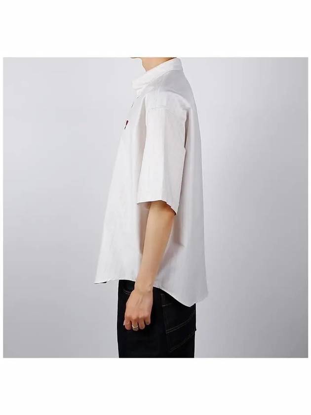 De Coeur Short Sleeve Shirt Chalk - AMI - BALAAN 4