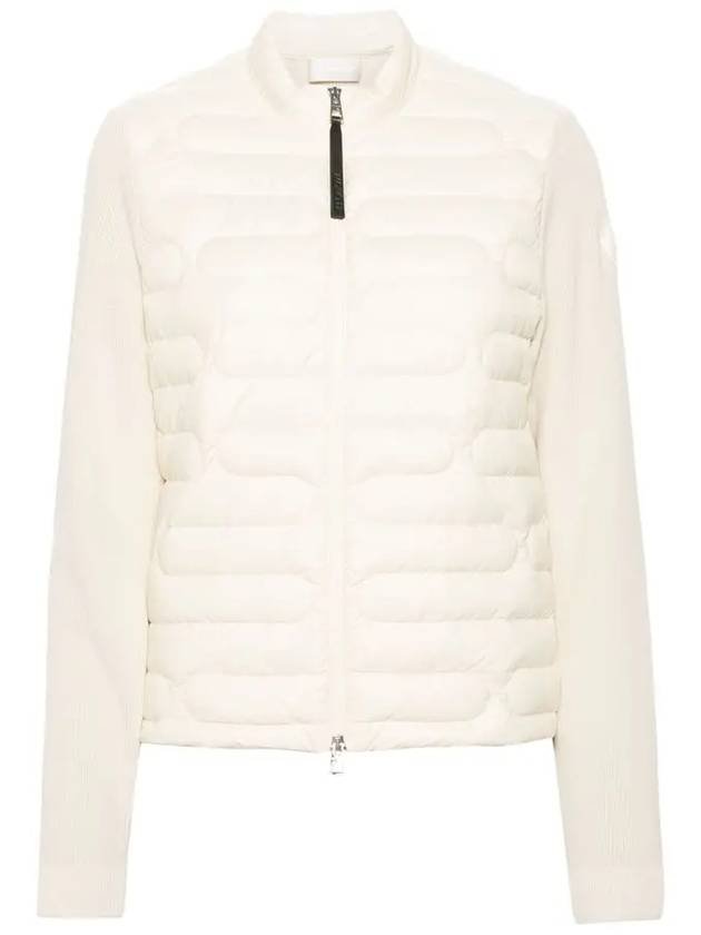 Women's Padded Down Cotton Zip-Up Jacket White - MONCLER - BALAAN 3