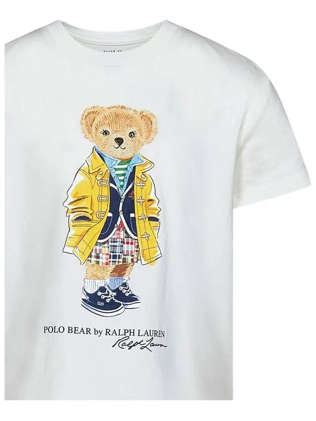 Kids Women Bear Print T Shirt White 901142 001 - POLO RALPH LAUREN - BALAAN 4