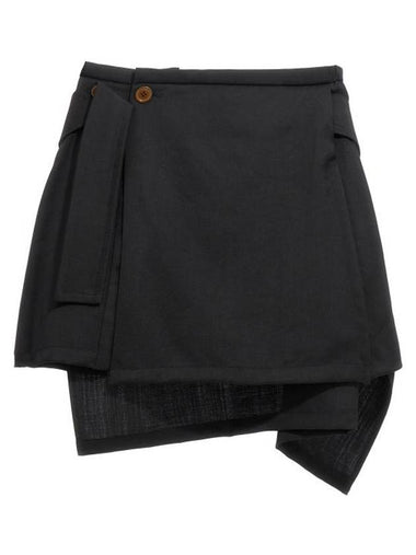 Meghan Kilt Unbalance Skirt Black - VIVIENNE WESTWOOD - BALAAN 1