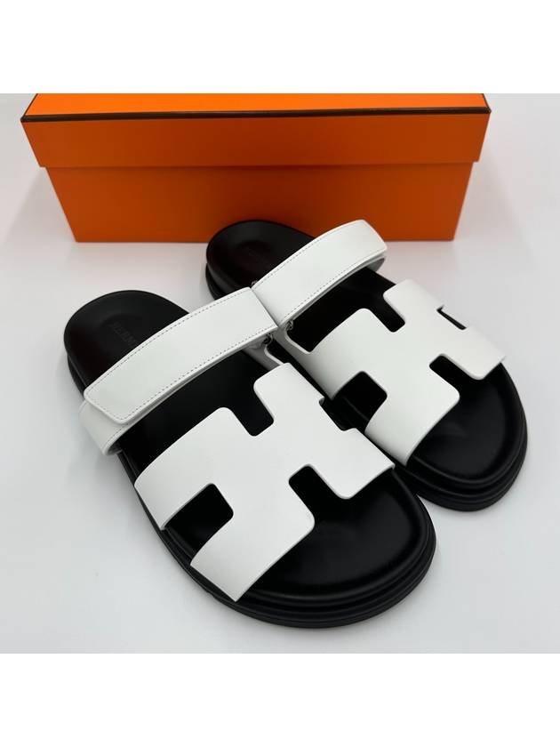 W Chypre Sandals Calfskin Blanc H222100Z - HERMES - BALAAN 1