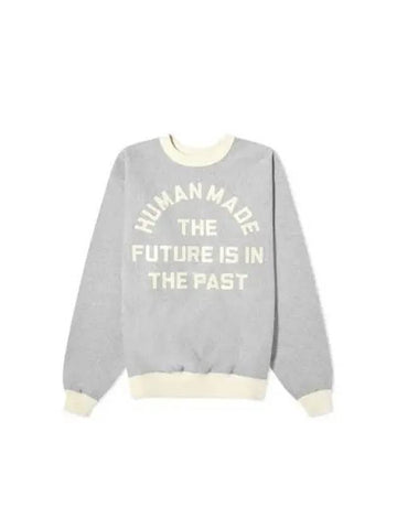 HUMAN MADE SWEATSHIRT HM27CS022 GRAY - HUMAN MADE - BALAAN 1