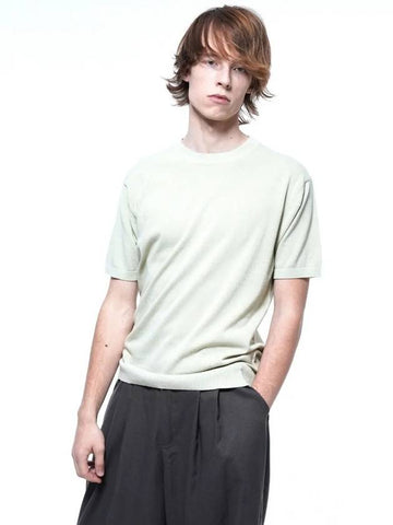 Men s LBRHK MT Linen Basic Round Half Knit Mint - CHANCE'S NOI - BALAAN 1