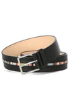 signature striped leather belt black - PAUL SMITH - BALAAN 2