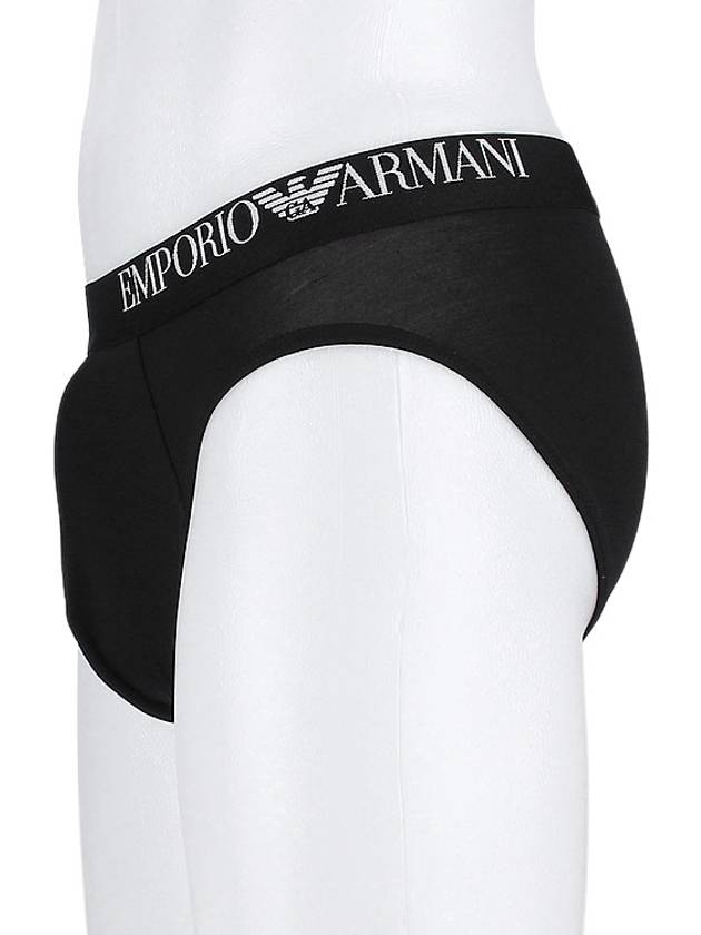 Logo 3 Pack Briefs Black - EMPORIO ARMANI - 4