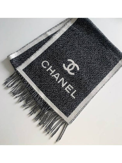 CC logo wool muffler black AAA357B - CHANEL - BALAAN 2