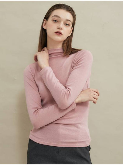 Wool Half Turtleneck Pink - MANAVIS7 - BALAAN 2