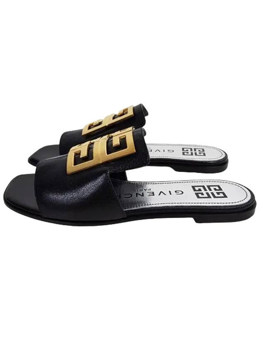 4G Logo Slippers Black - GIVENCHY - BALAAN 2