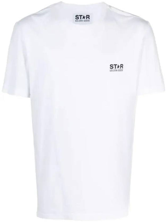 Star Logo Print Short Sleeve T-Shirt White - GOLDEN GOOSE - BALAAN.