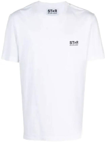 Star Logo Print Short Sleeve T-Shirt White - GOLDEN GOOSE - BALAAN 1