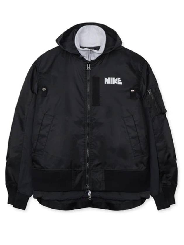 NRG Layered Bomber Jacket Black - NIKE - BALAAN 2