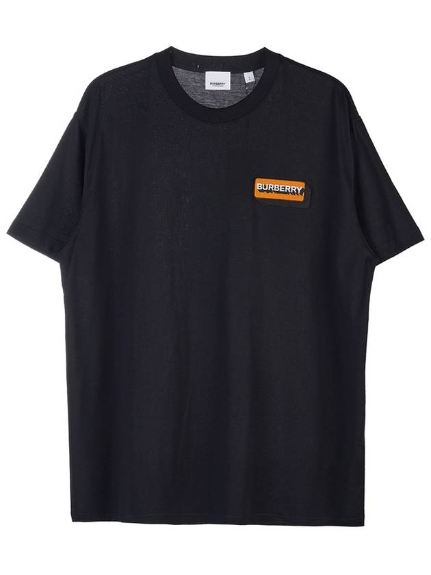 square logo short sleeve t-shirt black - BURBERRY - 10