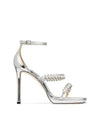 BING crystal strap sandal heels 105ZOXSILVER - JIMMY CHOO - BALAAN 1