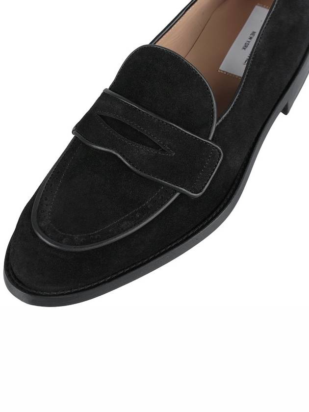 Men's Varsity Suede Loafers Black - THOM BROWNE - BALAAN 8