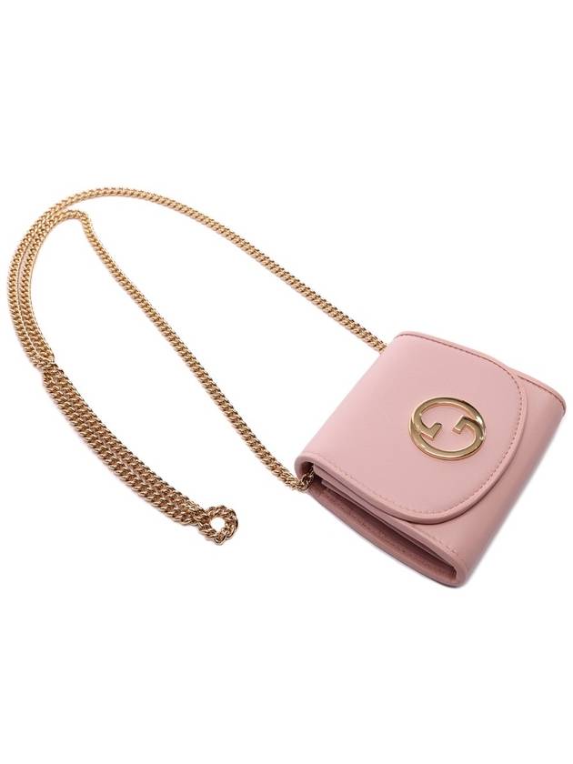 Blondie Medium Chain Strap Half Wallet Pink - GUCCI - BALAAN 6