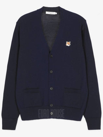 Fox Head Patch Classic Cardigan Navy GU00542KT1036 - MAISON KITSUNE - BALAAN 1