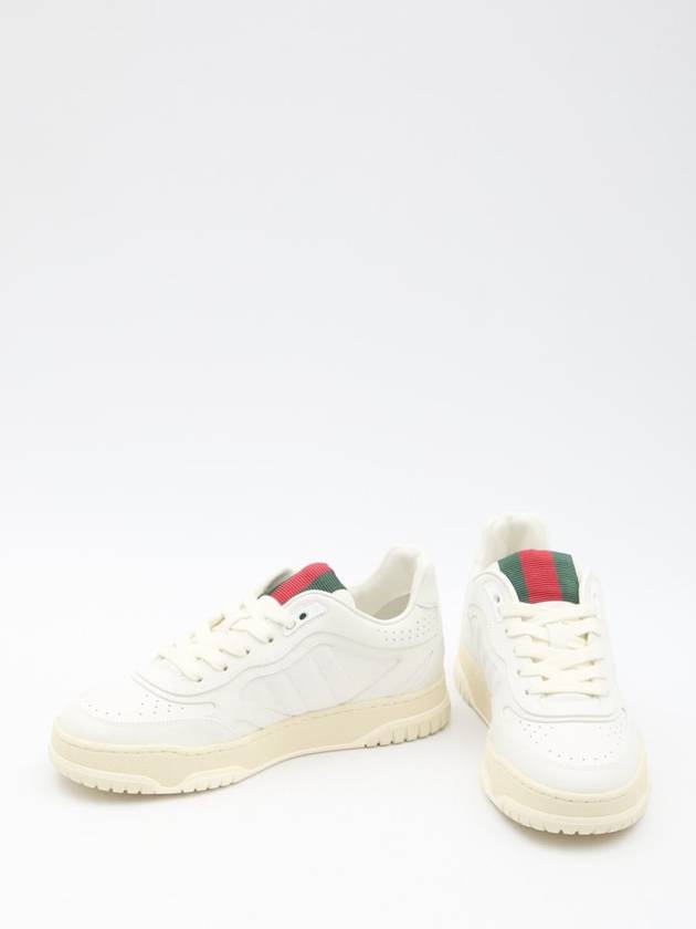 Re Web Leather Low Top Sneakers White - GUCCI - BALAAN 6