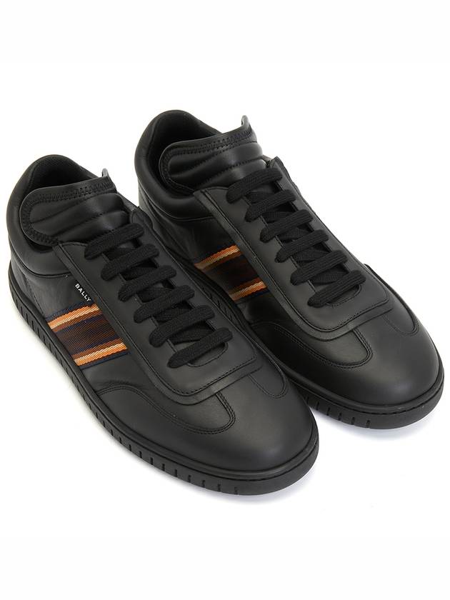 Parrel Ribbon Low Top Sneakers Black - BALLY - BALAAN 4