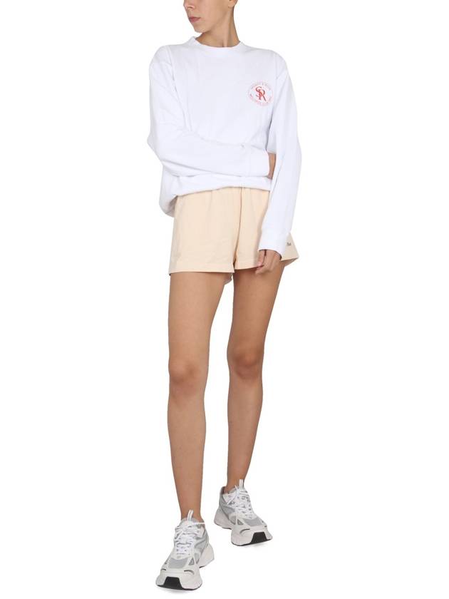 Women's Logo Print Sweatshirt White - SPORTY & RICH - BALAAN 3