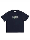 Flowers Oversized Short Sleeve T-Shirt Navy - MAISON KITSUNE - BALAAN 2