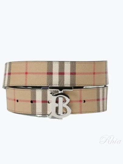 Monogram Motif Vintage Check Reversible Belt Archive Beige - BURBERRY - BALAAN 2