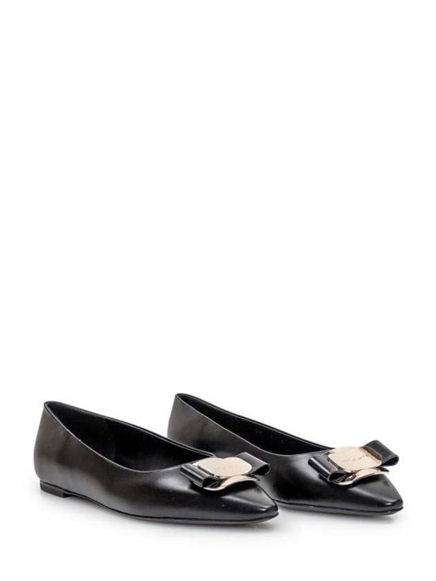 New Vara Plate Ballet Flat Black - SALVATORE FERRAGAMO - BALAAN 3