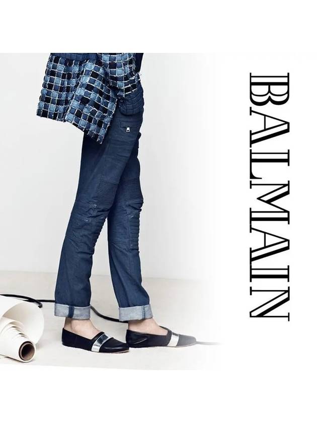 Cotton Slim Fit Jeans Blue Marine - BALMAIN - BALAAN 2