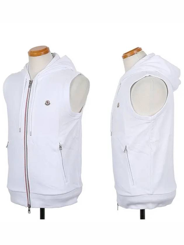 8431300 80065 001 White Hooded Vest - MONCLER - BALAAN 2