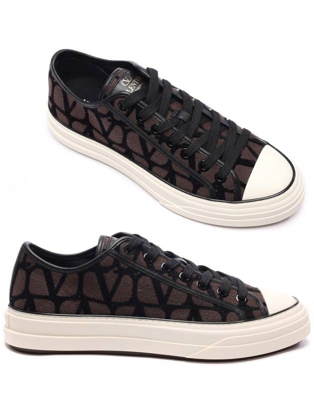 Iconographe Low Top Sneakers Brown - VALENTINO - BALAAN 3