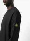 Logo Patch Sweatshirt Black - STONE ISLAND - BALAAN 3