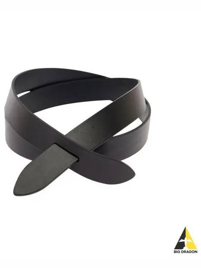 Lecce Knotted Leather Belt Black - ISABEL MARANT - BALAAN 2