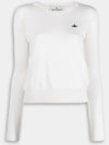 ORB Embroid Logo Knit Top Cream - VIVIENNE WESTWOOD - BALAAN 2