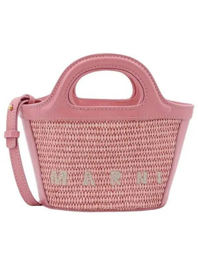 Rattan Micro Tropicalia Cross Bag Light Pink - MARNI - BALAAN 2