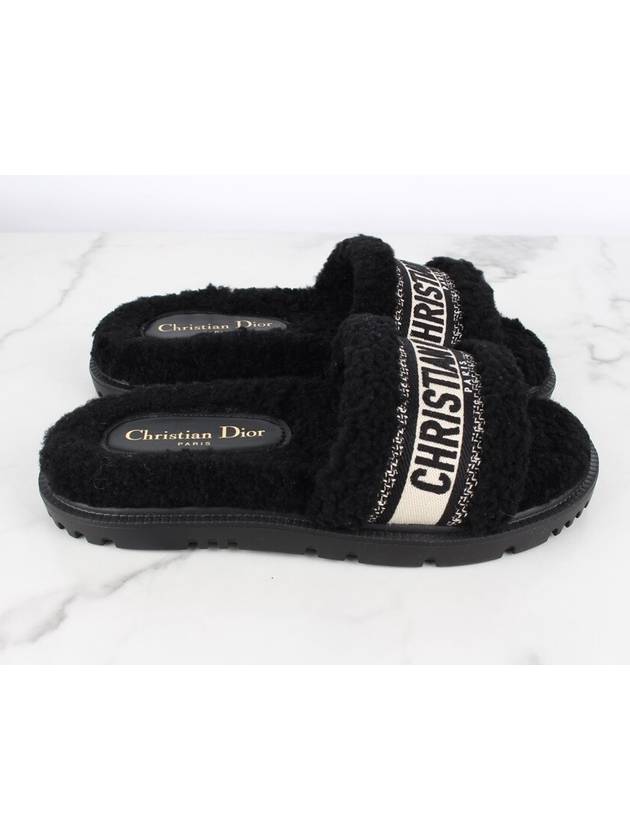 Shearling logo fur mule slippers 37 240 - DIOR - BALAAN 6