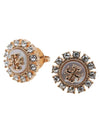 Kira Crystal Stud Earrings Gold Crystal - TORY BURCH - BALAAN 2