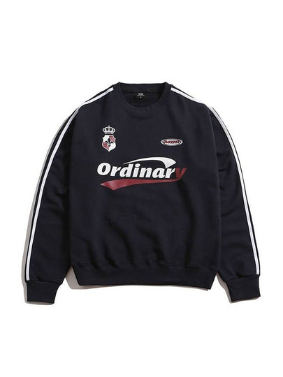 Overfit Track Sporty Uniform Sweatshirt Navy - MOO - BALAAN 2