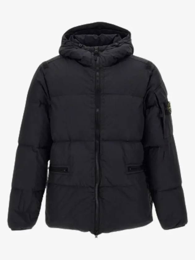 Men's Wappen Patch Crinkle Wraps Padding Black - STONE ISLAND - BALAAN 2