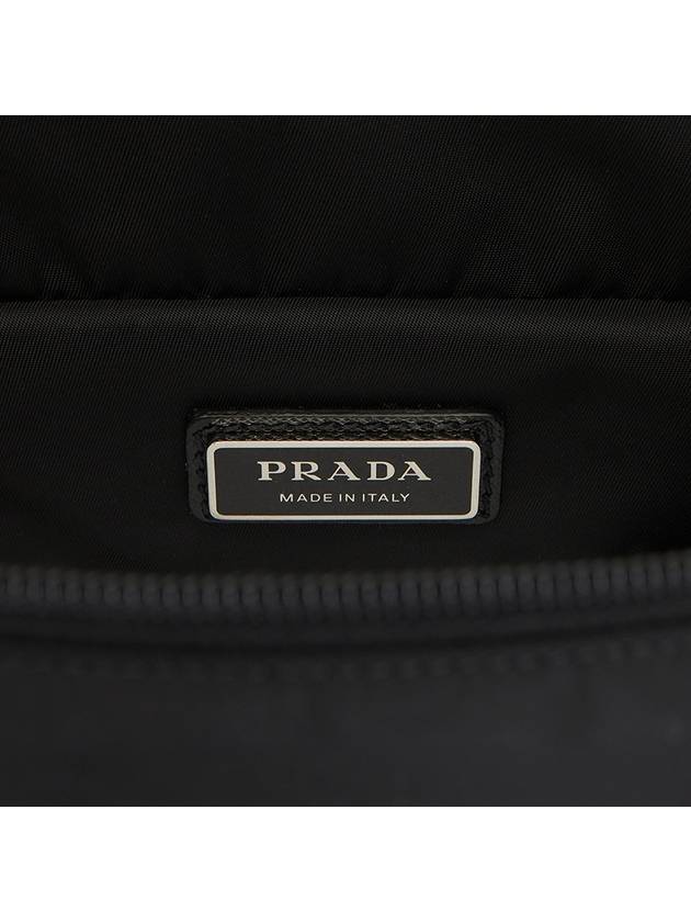 Re-Nylon Saffiano Leather Shoulder Bag Black - PRADA - BALAAN 11