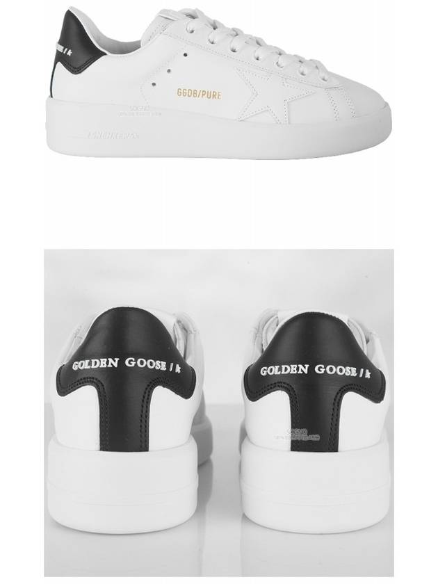 Pure Star White Black Tab Low Top Sneakers White - GOLDEN GOOSE - BALAAN 5