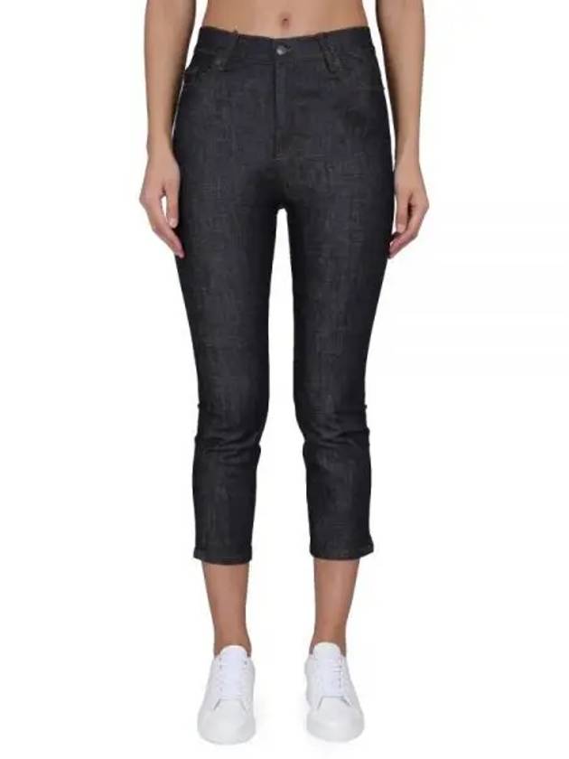 Crop Slim Fit Denim Jeans Navy - AMI - BALAAN 2