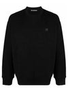 Face Patch Sweatshirt Black - ACNE STUDIOS - BALAAN 2