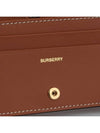 Check Small Leather Half Wallet Beige - BURBERRY - BALAAN 4