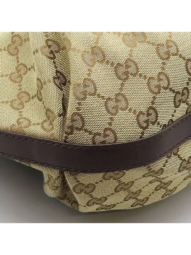 269953 GG logo jacquard brown leather trim tote bag - GUCCI - BALAAN 5