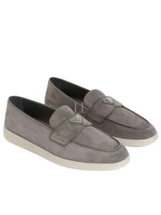 104344 2DG124 103 F073E Triangle logo suede loafers - PRADA - BALAAN 1