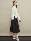 Soft collar sweatshirt Ivory - MANAVIS7 - BALAAN 5