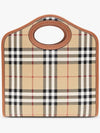 Check Mini Pocket Tote Bag Beige - BURBERRY - BALAAN 5