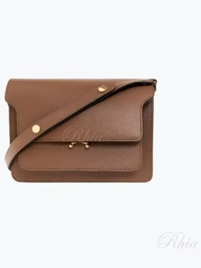 Trunk Medium Calfskin Shoulder Bag Brown - MARNI - BALAAN 2