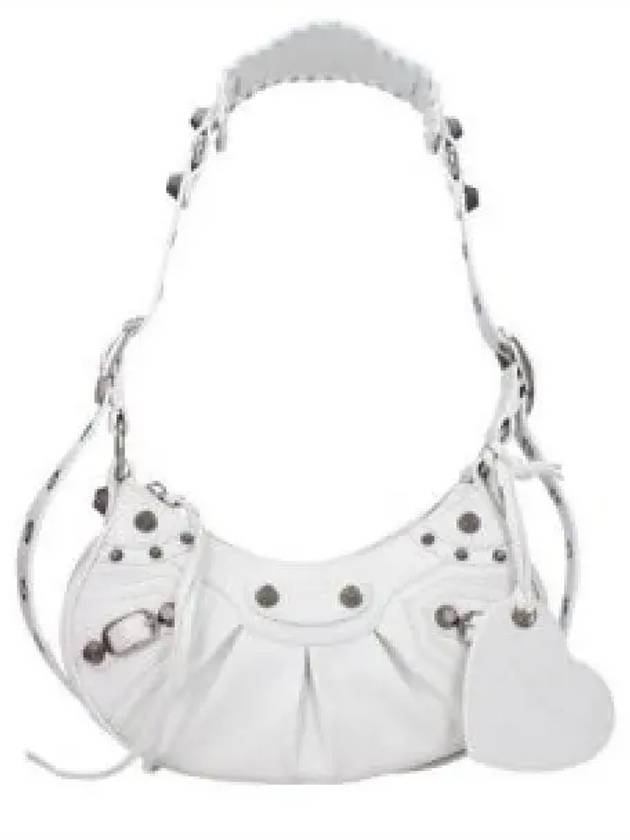 Le Cagole XS Lambskin Shoulder Bag White - BALENCIAGA - BALAAN 2