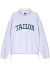 NVL Overfit Half Zip Up Sweatshirt White Melange - TAILOR STUDIO - BALAAN 4