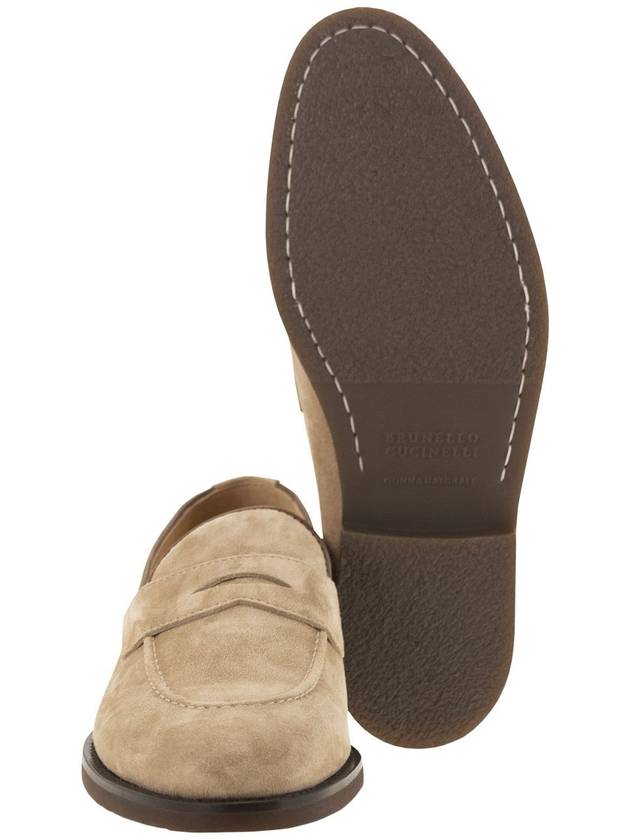 Penny Suede Loafers Beige - BRUNELLO CUCINELLI - BALAAN 6